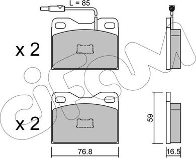 Cifam 822-015-5 - Тормозные колодки, дисковые, комплект www.autospares.lv