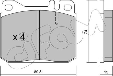 Cifam 822-011-0 - Bremžu uzliku kompl., Disku bremzes www.autospares.lv