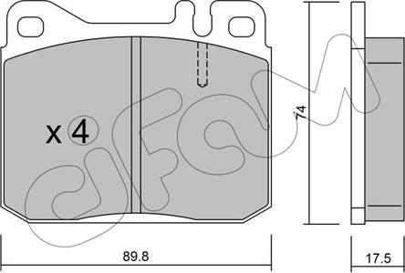 Cifam 822-011-1 - Bremžu uzliku kompl., Disku bremzes www.autospares.lv