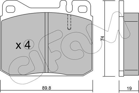 Cifam 822-011-2 - Bremžu uzliku kompl., Disku bremzes www.autospares.lv