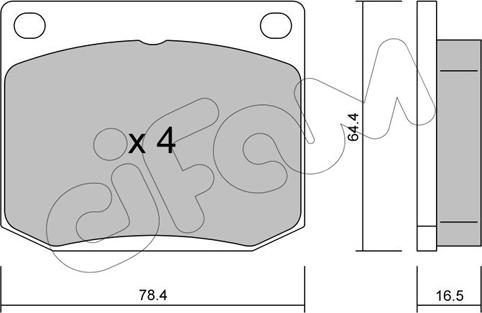 Cifam 822-018-0 - Bremžu uzliku kompl., Disku bremzes www.autospares.lv