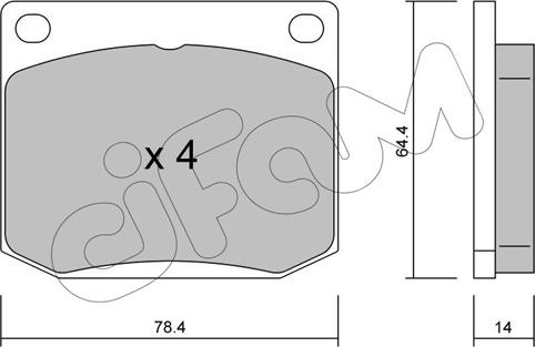 Cifam 822-018-1 - Bremžu uzliku kompl., Disku bremzes autospares.lv