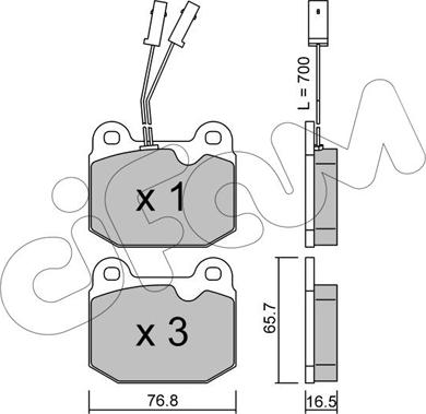 Cifam 822-013-0 - Bremžu uzliku kompl., Disku bremzes www.autospares.lv