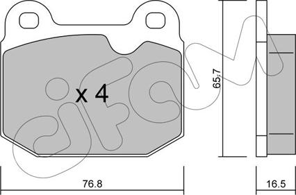 Cifam 822-013-1 - Bremžu uzliku kompl., Disku bremzes autospares.lv