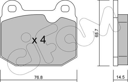 Cifam 822-013-3 - Bremžu uzliku kompl., Disku bremzes autospares.lv