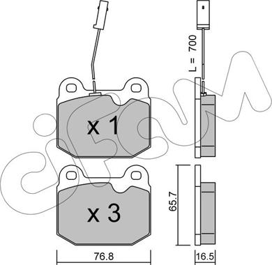 Cifam 822-013-2 - Bremžu uzliku kompl., Disku bremzes autospares.lv