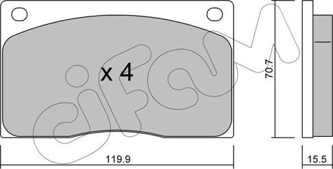 Cifam 822-089-0 - Bremžu uzliku kompl., Disku bremzes autospares.lv