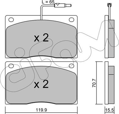 Cifam 822-089-1 - Bremžu uzliku kompl., Disku bremzes autospares.lv