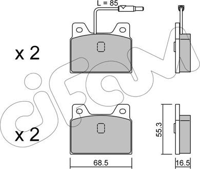 Cifam 822-084-0 - Тормозные колодки, дисковые, комплект www.autospares.lv