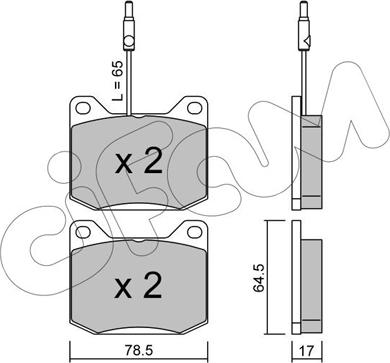 Cifam 822-080-0 - Тормозные колодки, дисковые, комплект www.autospares.lv