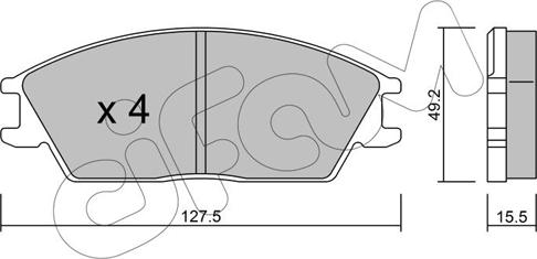 Cifam 822-081-0 - Bremžu uzliku kompl., Disku bremzes www.autospares.lv