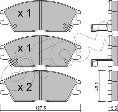 Cifam 822-081-1 - Bremžu uzliku kompl., Disku bremzes www.autospares.lv