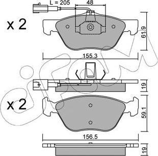 Cifam 822-083-0 - Bremžu uzliku kompl., Disku bremzes autospares.lv