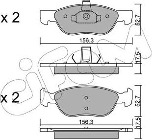 Cifam 822-082-2 - Bremžu uzliku kompl., Disku bremzes autospares.lv