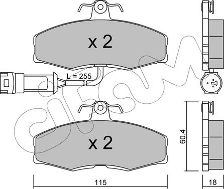 Cifam 822-039-1 - Brake Pad Set, disc brake www.autospares.lv