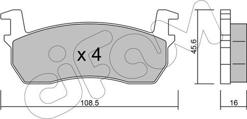 Cifam 822-034-0 - Bremžu uzliku kompl., Disku bremzes www.autospares.lv