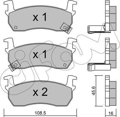 Cifam 822-034-1 - Тормозные колодки, дисковые, комплект www.autospares.lv