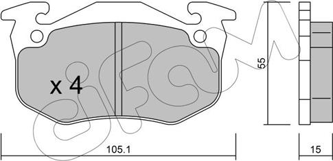 Cifam 822-036-5 - Bremžu uzliku kompl., Disku bremzes www.autospares.lv