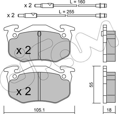 Cifam 822-036-0 - Bremžu uzliku kompl., Disku bremzes www.autospares.lv