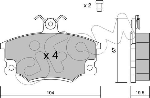 Cifam 822-030-0 - Bremžu uzliku kompl., Disku bremzes www.autospares.lv