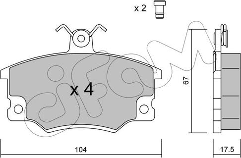 Cifam 822-030-1 - Brake Pad Set, disc brake www.autospares.lv