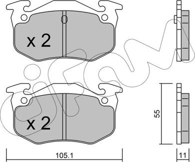 Cifam 822-038-0 - Bremžu uzliku kompl., Disku bremzes www.autospares.lv