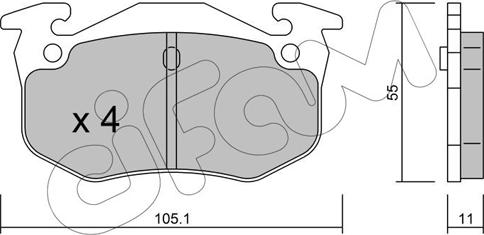 Cifam 822-038-2 - Brake Pad Set, disc brake www.autospares.lv