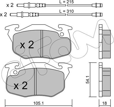 Cifam 822-037-4 - Bremžu uzliku kompl., Disku bremzes www.autospares.lv