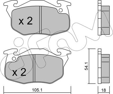 Cifam 822-037-5 - Bremžu uzliku kompl., Disku bremzes www.autospares.lv