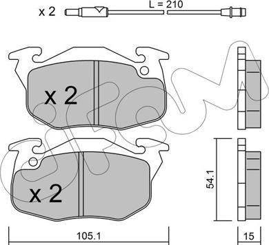 Cifam 822-037-3 - Bremžu uzliku kompl., Disku bremzes www.autospares.lv