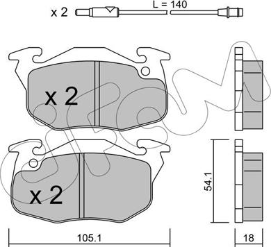 Cifam 822-037-2 - Bremžu uzliku kompl., Disku bremzes www.autospares.lv