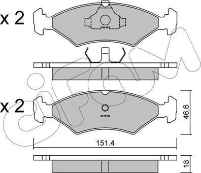 Cifam 822-029-0 - Bremžu uzliku kompl., Disku bremzes www.autospares.lv