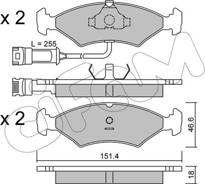 Cifam 822-029-1 - Bremžu uzliku kompl., Disku bremzes www.autospares.lv