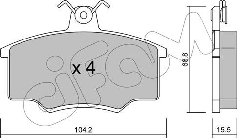 Cifam 822-024-1 - Bremžu uzliku kompl., Disku bremzes www.autospares.lv