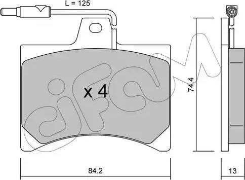 Cifam 822-025-0 - Bremžu uzliku kompl., Disku bremzes autospares.lv