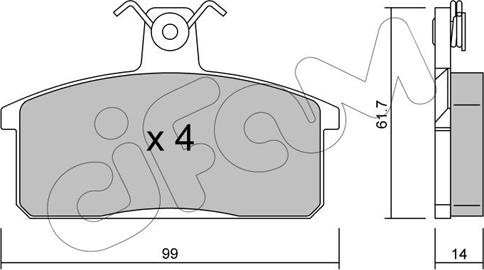 Cifam 822-026-4 - Bremžu uzliku kompl., Disku bremzes autospares.lv