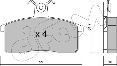 Cifam 822-026-0 - Brake Pad Set, disc brake www.autospares.lv