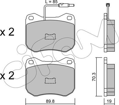 Cifam 822-021-0 - Bremžu uzliku kompl., Disku bremzes www.autospares.lv