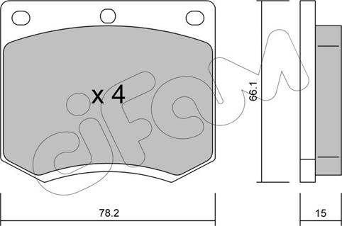 Cifam 822-023-0 - Bremžu uzliku kompl., Disku bremzes www.autospares.lv