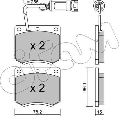 Cifam 822-023-1 - Bremžu uzliku kompl., Disku bremzes www.autospares.lv