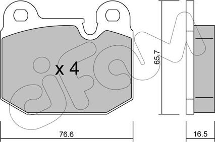 Cifam 822-027-0 - Brake Pad Set, disc brake www.autospares.lv