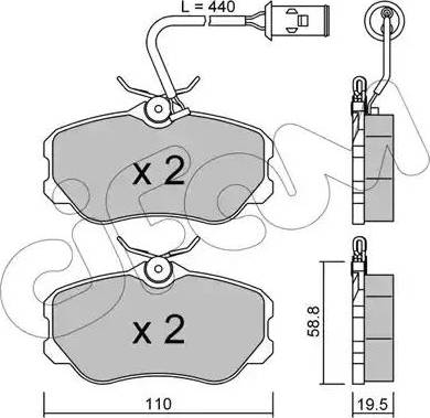 Cifam 822-074-1 - Тормозные колодки, дисковые, комплект www.autospares.lv