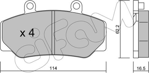 Cifam 822-075-0 - Тормозные колодки, дисковые, комплект www.autospares.lv