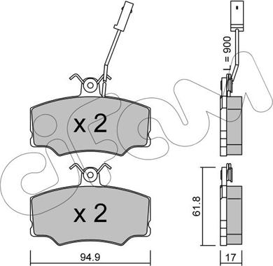 Cifam 822-076-0 - Bremžu uzliku kompl., Disku bremzes www.autospares.lv