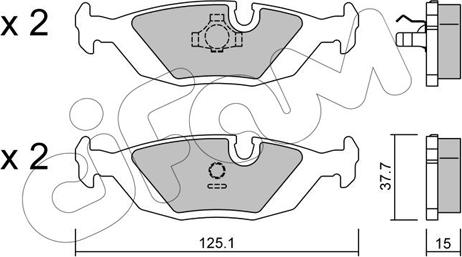 Cifam 822-070-0 - Bremžu uzliku kompl., Disku bremzes www.autospares.lv