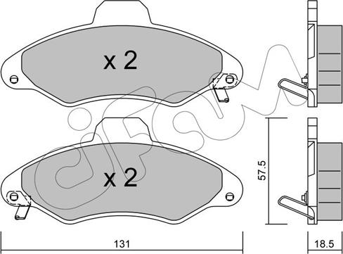 Cifam 822-071-1 - Тормозные колодки, дисковые, комплект www.autospares.lv