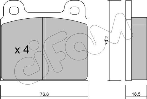 Cifam 822-078-0 - Bremžu uzliku kompl., Disku bremzes autospares.lv