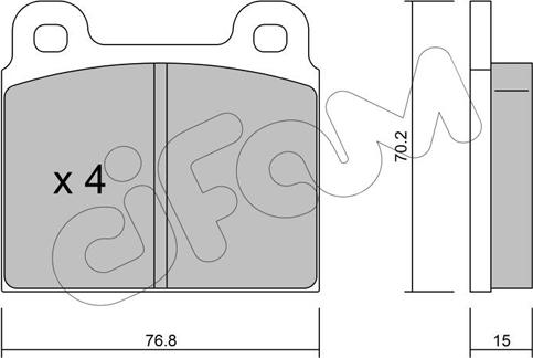 Cifam 822-078-1 - Bremžu uzliku kompl., Disku bremzes www.autospares.lv