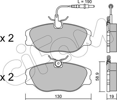 Cifam 822-072-4 - Bremžu uzliku kompl., Disku bremzes www.autospares.lv