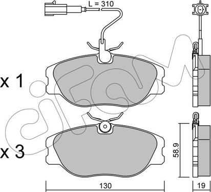 Cifam 822-072-2 - Brake Pad Set, disc brake www.autospares.lv